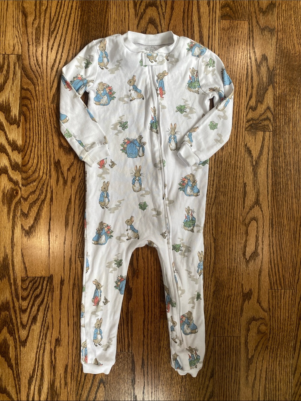 Pottery Barn Kids Beatrix Potter, Peter Rabbit  zip up one piece, size 18-24M
